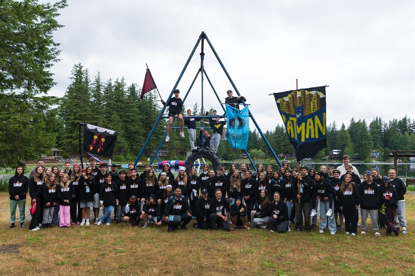 City Hill Teens group photo at summer camp